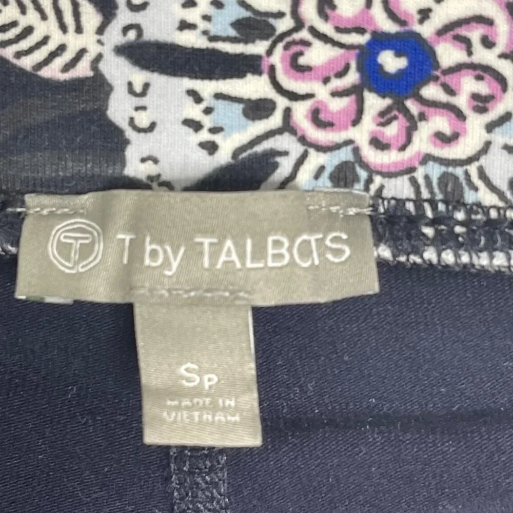 T By Talbots Skort Womens S Petite Everyday Yoga Floral Blue Multi‎ Athletic